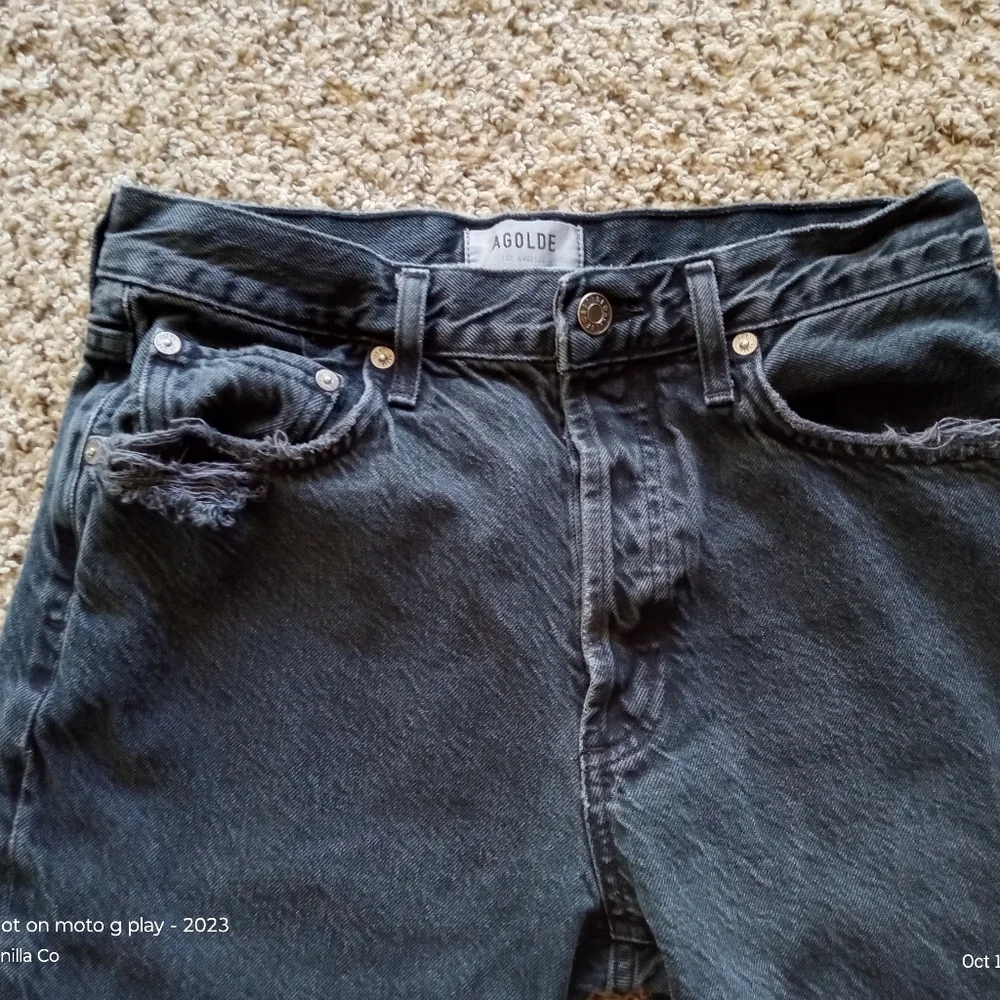 AGOLDE Anthropologie Jamie High Rise Classic Jean Skinny Black Size Small 27